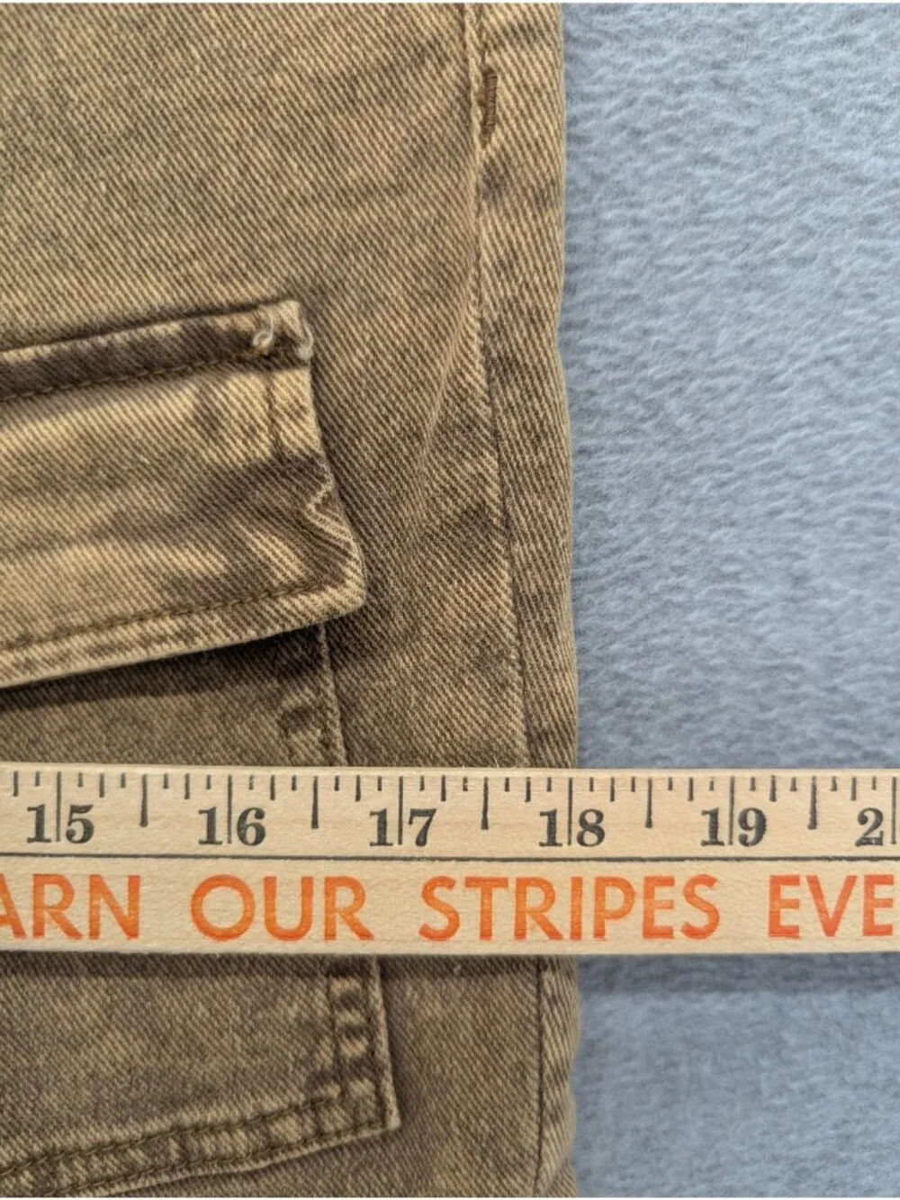 Fashion Nova Cargo Skinny Jeans Juniors 7 Brown Med Wash Mid Rise Stretch Denim